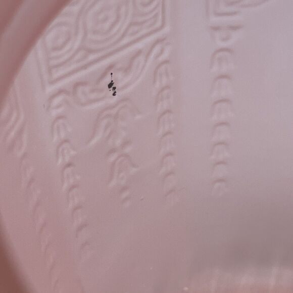 Vintage Pink Satin Depression Glass Frosted Princess Cookie Biscuit Jar With Lid - Picture 12 of 13